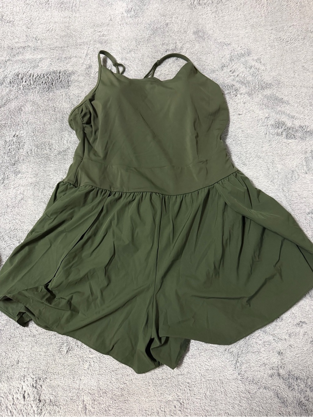 Lands end size 16W Olive Green Women's athletic  Romper